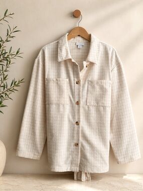 Liz Claiborne Beige Textured Blouse